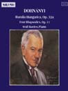 DOHNANYI: Ruralia Hungarica / Four Rhapsodies